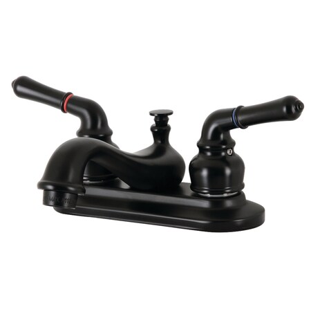Kingston Brass 4" Centerset Bathroom Faucet, Matte Black KB600NML